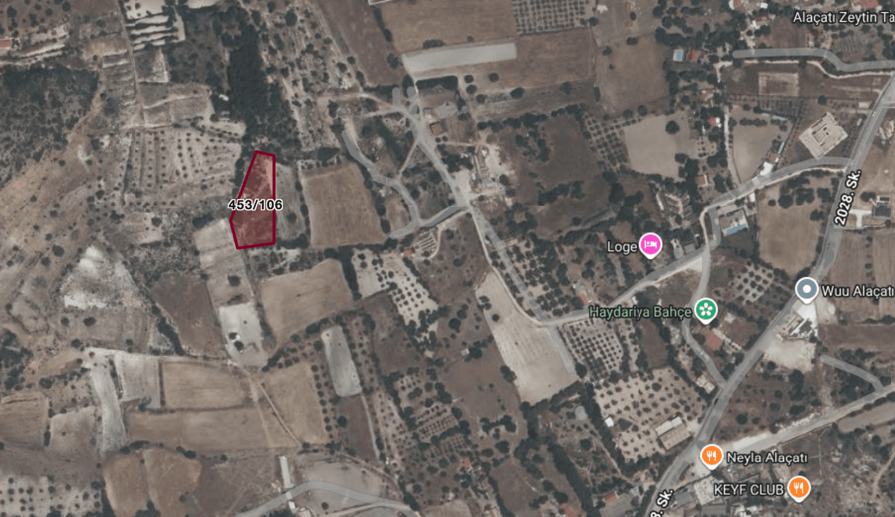 Alaçatı'da Satılık Yatırımlık 2805 m2 Tarla, Alaçatı